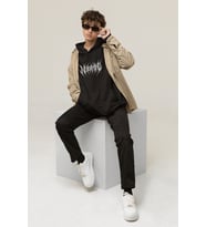 Trend Unisex Oversize Hoodie – Streetwear Baskılı Sweatshirt (Siyah)