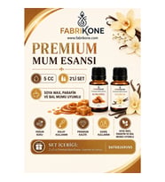 Premium Mum Esansı 5 cc 2'li Set - Karamel, Vanilya - Soya Wax, Parafin, Jel Wax ve Bal Mumu Uyumlu BKFAB2KRVN5