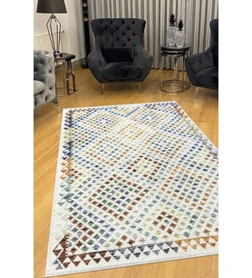 VALENCIA 1501 Renkli Kaymaz Taban Yıkanabilir Modern Halı Kilim