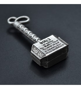 Thor Mjolnir Çekici Kolye Ucu - Antik Gümüş Kaplama - Kod:220
