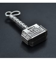 Thor Mjolnir Çekici Kolye Ucu - Antik Gümüş Kaplama - Kod:220