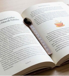 Akik Doğal Taşlı Kitap Ayracı ve Cetvel eukaonks