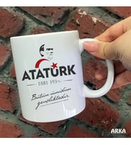 Size Özel Atatürk Bütün Ümidim Gençliktedir  Baskılı Kupa Bardaklar