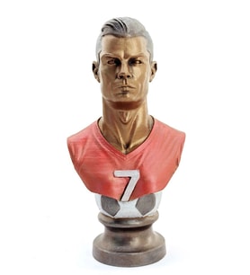 Polyester Ronaldo Figürü Büst