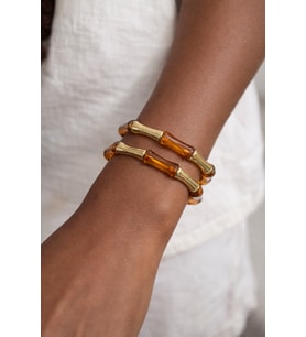 Amber & Gold İkili Bilezik Seti