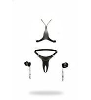 Mulvxbrf Brf02 Siyah Harness Takım Deri Zincir Detaylı 4 Parçalı - Brf1232 (Mulvix)