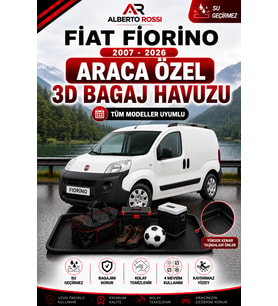 Fiat Fiorino 2007 - 2026 Araca Özel 3D Bagaj Havuzu