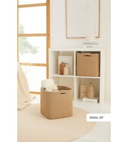 Jüt Dolap Içi Çamaşır Oyuncak Düzenleyici Pamuklu Saklama Sepeti Organizer 30x30x30