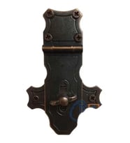 Dekoratif Anahtarlı Sandık Askısı - 40x65mm, Oksit, 1 Adet