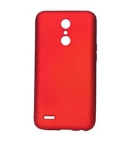 LG K8 Kılıf Maximum Kamera Korumalı Mat Soft Silikon Kılıf (Kırmızı)