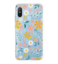 Xiaomi Mi A2 Lite Uyumlu Kapak Çiçek Tasarımlı Şeffaf Silikon Kılıf