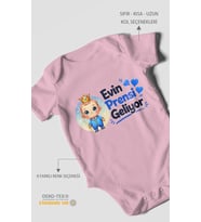 Evin Prensi Geliyor! Kısa Kollu Bebek Body %100 Pamuk