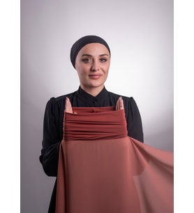 Taba Pratik Hazır Geçmeli Şal Şifon Boru Boneli 3001_33