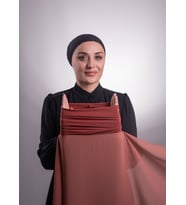 Taba Pratik Hazır Geçmeli Şal Şifon Boru Boneli 3001_33