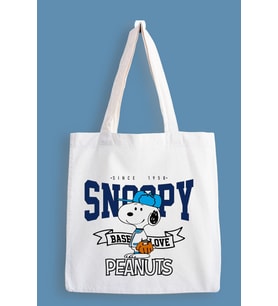 Le Vion Snoopy Peanius Baskılı Bez Çanta, Tote Bag