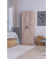 GUBİMO ABETE-2 KAPILI GARDIROP (ELBİSE DOLABI -YÜKLÜK-KİLER )-ATLANTİK ÇAM