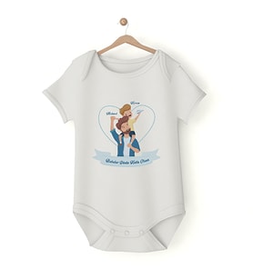 Babalar Gününe Özel İsimli Bebek Çıtçıtlı Body