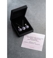 925 Ayar Gümüş Lotus Kolye Küpe Set