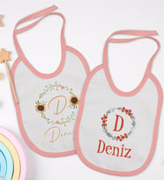 BK Kids Kişiye Özel Harfli İsimli 2’li Pembe Mama Önlüğü-2