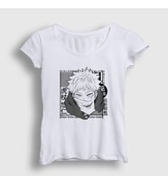 Presmono Kadın Beyaz Yuji Itadori Anime Jujutsu Kaisen T-Shirt 316493tt