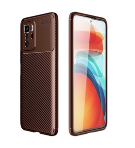 Xiaomi Poco X3 GT Kılıf Karbon Silikon Case (KAHVE)