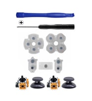PS4 030 040 050 055 Analog Motor Topuz İç Lastik Tornavida Ayırıcı Tamir Seti PS4 Kol Tamiri (Siyah)