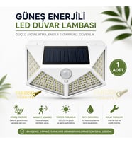 100 LED Solar Hareket Sensörlü Dış Mekan Bahçe Lambası (5 Adet)