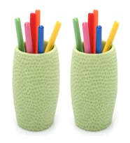 2 ADET KALEMLİK YEŞİL PETEK OFİS GERECİ 8X8X10CM 400ML