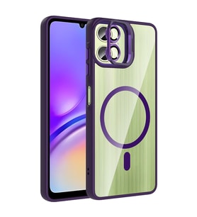 Samsung Galaxy A07 Kılıf Kamera Lens Hediyeli Standlı M-Safe Şarj Özellikli Etro