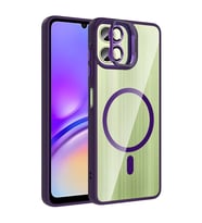 Samsung Galaxy A07 Kılıf Kamera Lens Hediyeli Standlı M-Safe Şarj Özellikli Etro