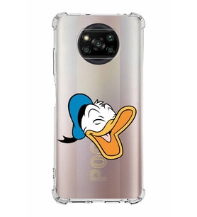 Xiaomi Poco X3 Köşe Korumalı Antişok Kapak Donald Duck Tasarımlı Şeffaf  Kılıf