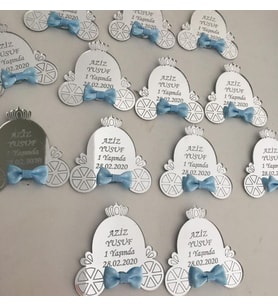 Kişiye Özel Pleksi Bebek Magnet Hatıra (Altın)