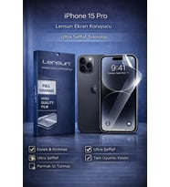 Lensun iPhone 15 Pro Ultra Şeffaf Ekran Koruyucu Film