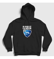 Presmono Unisex Beyaz Logo Oyun Rocket League Kapüşonlu Sweatshirt 491650tt (Siyah)