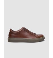 %100 Hakiki Deri Taba Bağcıklı Erkek Sneaker