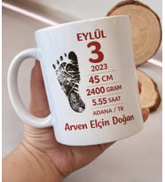kişiselleştirilebilir hoş geldin bebek temalı kupa bardak