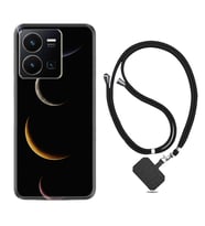 Vivo Y35 Kılıf Resimli Boyun Askılı İpli Desenli Silikon Series Gezegenler 1901