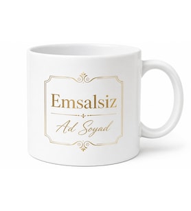 İsme Özel Emsalsiz Yazılı Kupa Bardak Hediye Özel Tasarım Porselen