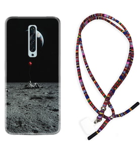 Oppo Reno 2Z 4 Lite 4 Pro 5 6 7 A31 Kılıf Boyun Asklı Rasta Silikon Astronoot Red Baloon 1608