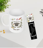 BK Gift Kişiye Özel İsimli Öğretmenler Günü Tasarımlı Kupa Bardak ve Ahşap Kitap Ayracı Hediye Seti -3, Öğretmene Hediye, Öğretmenler Günü