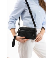 Klinkır Kumaş Mini Çapraz Askılı Kadın Çanta Yağmur Geçirmez El Askılı Çanta 20*10 Cm Mega Bag