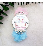 30 Adet İkiz Bebek Ahşap Bebek Şekeri Magnet-