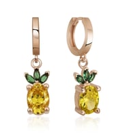 pilelistore Gümüş Ananas Figür Meyve Küpe
