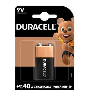 Duracell Alkalin 9 Volt Pil 6LR61/MN1604