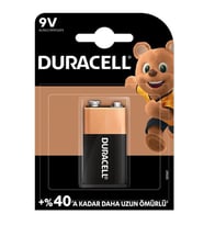 Duracell Alkalin 9 Volt Pil 6LR61/MN1604