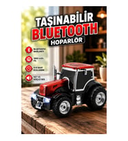 Retro Araç Tasarımlı Bluetooth Hoparlör 12W TWS Destekli LED Işıklı Taşınabilir Müzik Sistemi