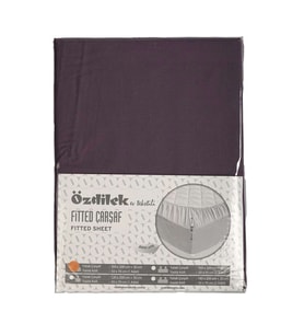 Özdilek Fitted Lastikli Tek Kişilik Çarşaf Seti (100x200)-Mürdüm