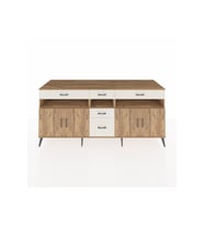 Kronos Konsol 5 Raflı 5 Çekmeceli 4 Kapaklı 220x59x99 Çam-Çam/Aytaşı