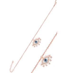 Söğütlü Silver Gümüş rose zirkon taşlı lareyn bileklik