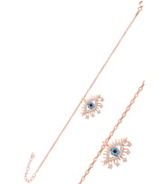 Söğütlü Silver Gümüş rose zirkon taşlı lareyn bileklik